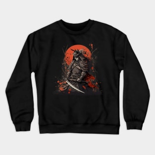 The Mighty Samurai: Armor and Sword in Hand Crewneck Sweatshirt